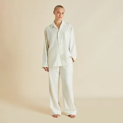 Olivia Von Halle Vanderbilt Aspen Ivory Pajamas