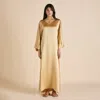 Olivia Von Halle Vreeland Lune Caramel Embellished Dress In Caramel