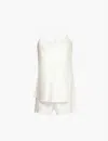 Olivia Von Halle Womens Bella Relaxed-fit Silk-satin Pyjama Set Ivory Core In Ivory Core