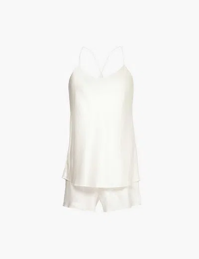 Olivia Von Halle Womens Bella Relaxed-fit Silk-satin Pyjama Set Ivory Core
