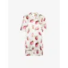 Olivia Von Halle Emeli Blythe Ivory Strawberry Pajamas In Blythe
