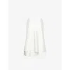 Olivia Von Halle Womens Bella Silk Satin Camisole Set Ivory Core