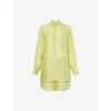 Olivia Von Halle Womens Kick Celery Silk-blend Pyjama Set