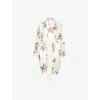 Olivia Von Halle Womens Mimi Cora Goldfish Silk-satin Robe