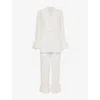 Olivia Von Halle Fifi Snow White Pajamas In Snow
