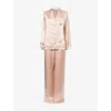 Olivia Von Halle Womens  Coco Oyster Silk-satin Pyjama Set In Neutral