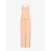 Olivia Von Halle Womens Bliss Silk Crêpe De Chine Camisole Set Tangerine