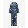 Olivia Von Halle Womens Yves Nautilus Seashell Silk-twill Pyjamas