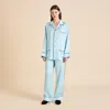 Olivia Von Halle Yves Azure Blue Pajamas In Blue