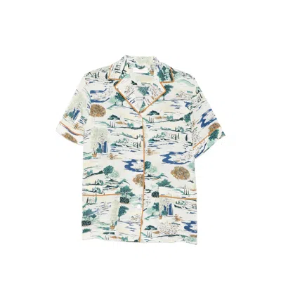 Olivia Von Halle Yves Cadaqués Printed Pajamas In Multi
