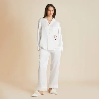 Olivia Von Halle Yves Desire Ivory Pajamas