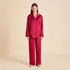 Olivia Von Halle Yves Russet Red Pajamas In Pink