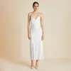 Olivia Von Halle Zoya Ivory Fringed Slip Dress In Ivory
