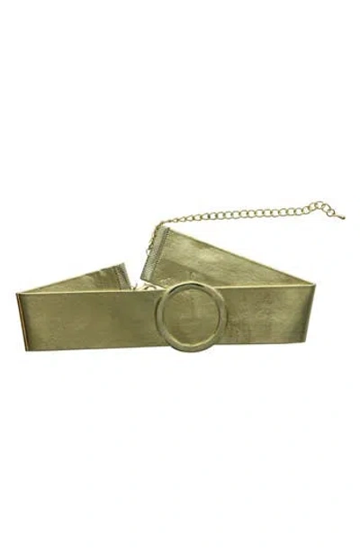 Olivia Welles 14k Gold Plated Faux Leather Choker Necklace