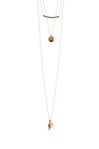 Olivia Welles 14k Gold Plated Layered Mixed Necklace