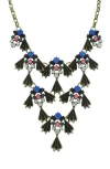 Olivia Welles Abby Drop Necklace In Burnished Gold/multi