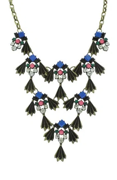 Olivia Welles Abby Drop Necklace In Black