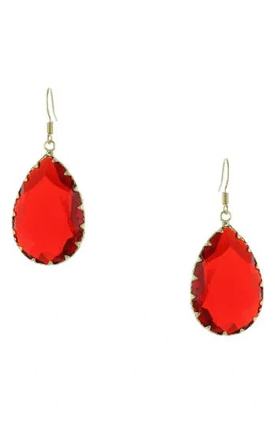 Olivia Welles Abria Drop Earrings In Red