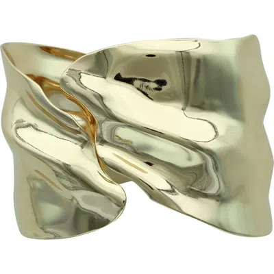 Olivia Welles Abstract Cuff Bracelet In Gold