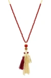 Olivia Welles Adesha Tassel Pendant Necklace