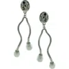 Olivia Welles Adina Curve Faux Pearl Drop Earrings