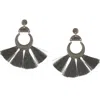 Olivia Welles Alanna Geometric Fringe Fan Drop Earrings