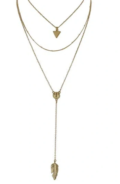 Olivia Welles Ali Layered Chain Necklace In Gold