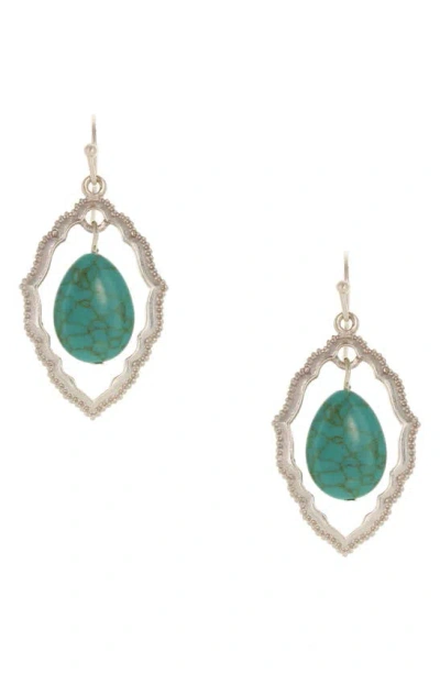 Olivia Welles Alia Resin Drop Earrings In Green