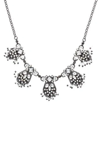 Olivia Welles Amalia Collage Necklace In Black