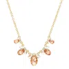 Olivia Welles Analissa Crystal Statement Necklace In Orange
