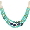Olivia Welles Aquatic Stone Layered Necklace In Multi