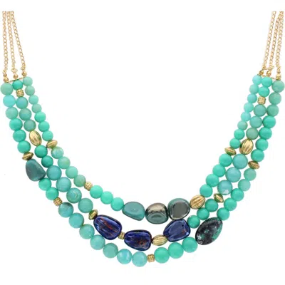 Olivia Welles Aquatic Stone Layered Necklace In Multi