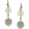 Olivia Welles Arlon Beaded Faux Pearl Drop Earrings In Gold/cream