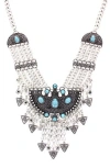 Olivia Welles Arrow Statement Necklace In Metallic