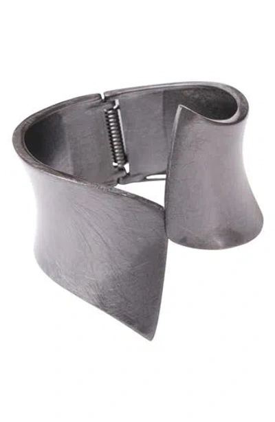 Olivia Welles Aurelia Hinged Bracelet In Gray