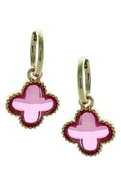 Olivia Welles Ayan Crystal Drop Huggie Hoop Earrings In Gold