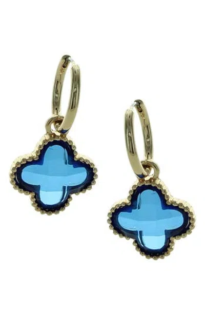 Olivia Welles Ayan Crystal Drop Huggie Hoop Earrings In Gold