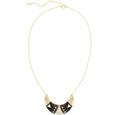 Olivia Welles Azara Crescent Pendant Necklace In Gold