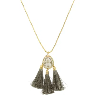 Olivia Welles Baylea Tassel Pendant Necklace