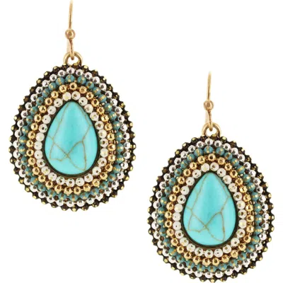 Olivia Welles Beaded Teardrop Earrings In Multi