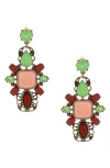 Olivia Welles Beila Collage Drop Earrings In Multi