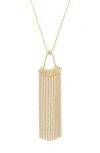 Olivia Welles Bekkah Chain Fringe Pendant Necklace In Gold