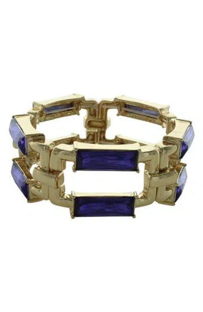 Olivia Welles Bianca Crystal Bracelet In Gold