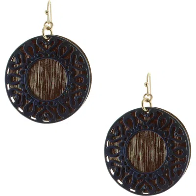 Olivia Welles Bina Drop Earrings In Gold / Mint