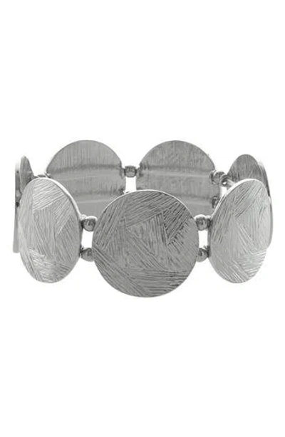 Olivia Welles Birdie Stretch Bracelet In Silver