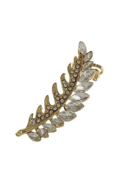 Olivia Welles Birds Of A Feather Climber Earrings In Gold