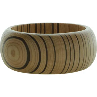 Olivia Welles Boho Wood Bangle Bracelet In Brown