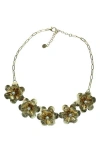 Olivia Welles Bopha Faux Pearl Floral Collar Necklace