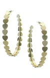 Olivia Welles Cammie Heart Hoop Earrings