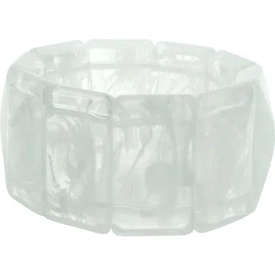 Olivia Welles Cammie Resin Stretch Bracelet In White
